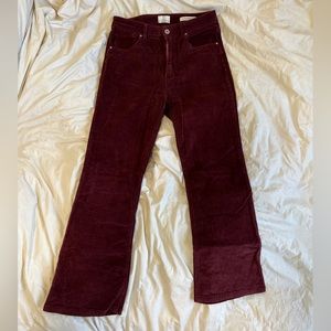 Cotton On flared maroon corduroy pants